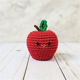 Crochet Apple Pattern, Easy Beginner Crochet Fruit Play Food Pattern, Amigurumi Apple Plushes