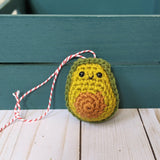 CROCHET PATTERN: Avocado Christmas Holiday Ornament, Downloadable Easy Crochet Patterns, Christmas Ornament Amigurumi Patterns