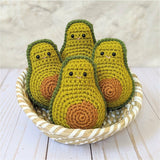 Crochet Avocado Pattern, Amigurumi Food Plushes, Easy Beginner Patterns
