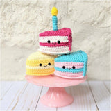 Birthday Party Crochet Pattern Pack, Amigurumi Birthday Cake and Cupcakes, Crochet Play Food Downloadable Patterns