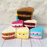 Crochet Birthday Cake and Cherry Cheesecake Pattern, Amigurumi Dessert Cake Baking Pattern