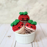 CROCHET PATTERN: Chocolate Covered Strawberries