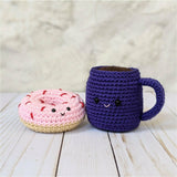 CROCHET PATTERN: Coffee and Donut Plush Play Food, Easy Amigurumi Food Patterns