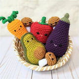 CROCHET PATTERN PACK: Veggies - Carrot, Avocado, Mushrooms, Bell Pepper, Eggplant