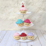 Birthday Party Crochet Pattern Pack, Amigurumi Birthday Cake and Cupcakes, Crochet Play Food Downloadable Patterns