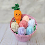 Crochet Carrots Play Food Vegetable Pattern, Amigurumi Food Downloadable Patterns