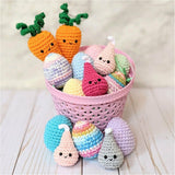 Crochet Carrots Play Food Vegetable Pattern, Amigurumi Food Downloadable Patterns