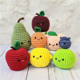Crochet Apple Pattern, Easy Beginner Crochet Fruit Play Food Pattern, Amigurumi Apple Plushes