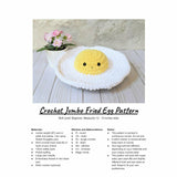 CROCHET PATTERN: Jumbo Fuzzy Fried Egg