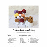 CROCHET PATTERN: Colorful Mushrooms