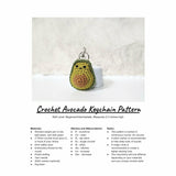CROCHET PATTERN: Avocado Keychain