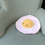 CROCHET PATTERN: Jumbo Fuzzy Fried Egg