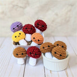 CROCHET PATTERN: Colorful Mushrooms