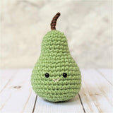 Crochet Fruit Patterns, Apple, Banana, Pear, and Orange Amigurumi Beginner Patterns