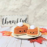 Crochet Fall Decor Patterns, Thanksgiving Pumpkin Pie Amigurumi Pattern