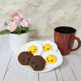 CROCHET PATTERN PACK: Breakfast Plate - Eggs, Sausage, Fruit, Coffee, and Juice