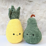 CROCHET PATTERN PACK: Jumbo Fruit Basket - Pineapple, Pear, Banana, Berries
