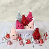 CROCHET PATTERN PACK: Valentine Chocolates - Truffles, Hershey Kisses, Strawberries, Cake, Donuts, Cupcakes, Brownies
