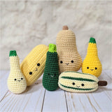 Crochet Fall Vegetable Pattern, Squash Veggies Amigurumi Patterns, Easy Beginner Crochet Patterns