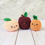 CROCHET PATTERN PACK: Fruit Basket - Apple, Banana, Orange, Pear, , Pineapple, Kiwi, Peach, Apricot, Plum