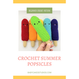Crochet Summer Popsicles, Amigurumi Ice Fruit Pop, Ice Lolly, Easy Beginner Crochet Food Patterns